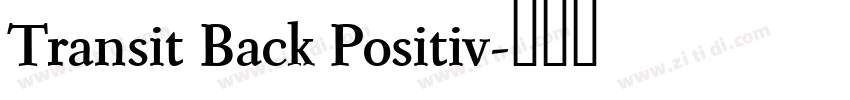 Transit Back Positiv字体转换